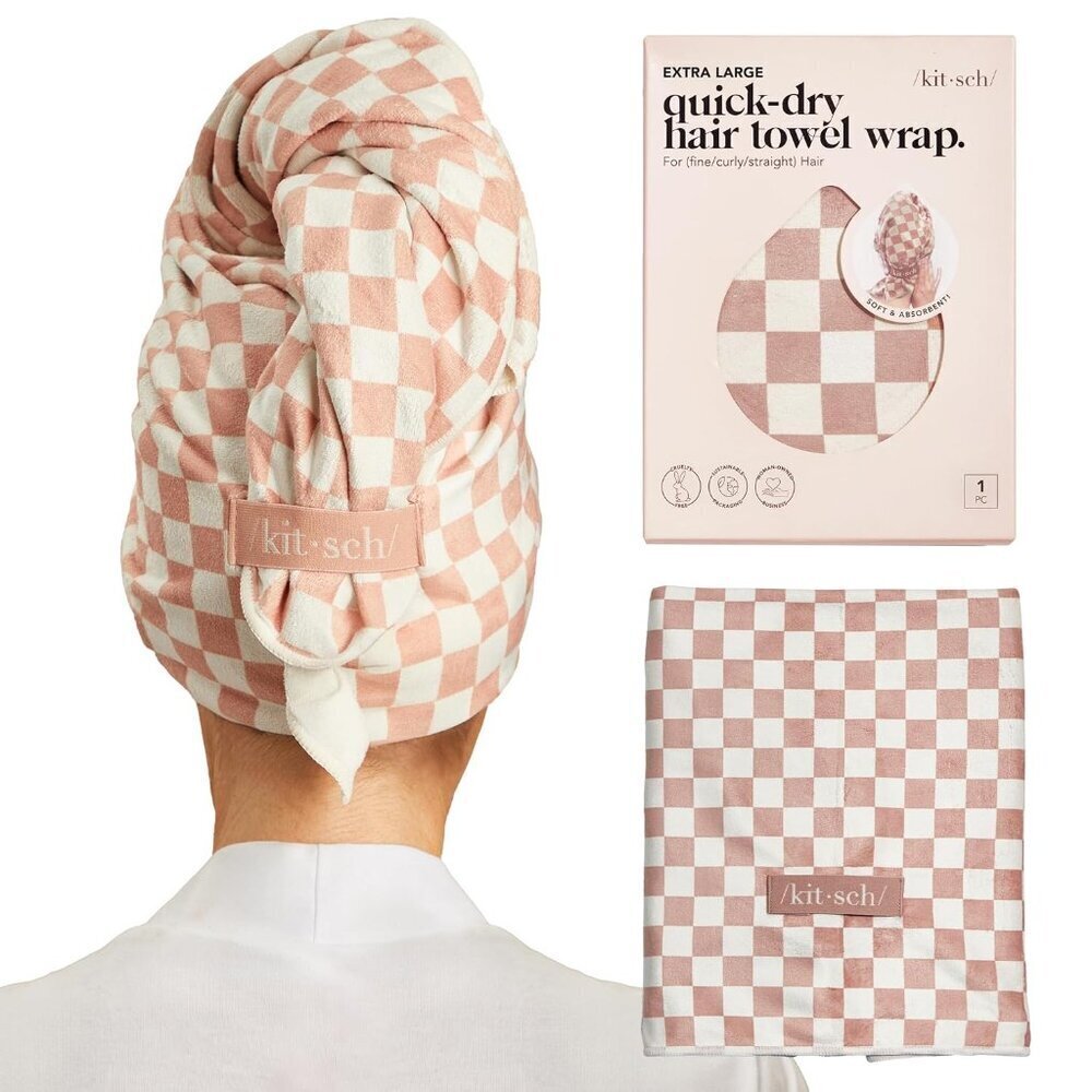 XL Microfiber Hair Towel Wrap for Women Quick Dry Frizz Reduction 40x24